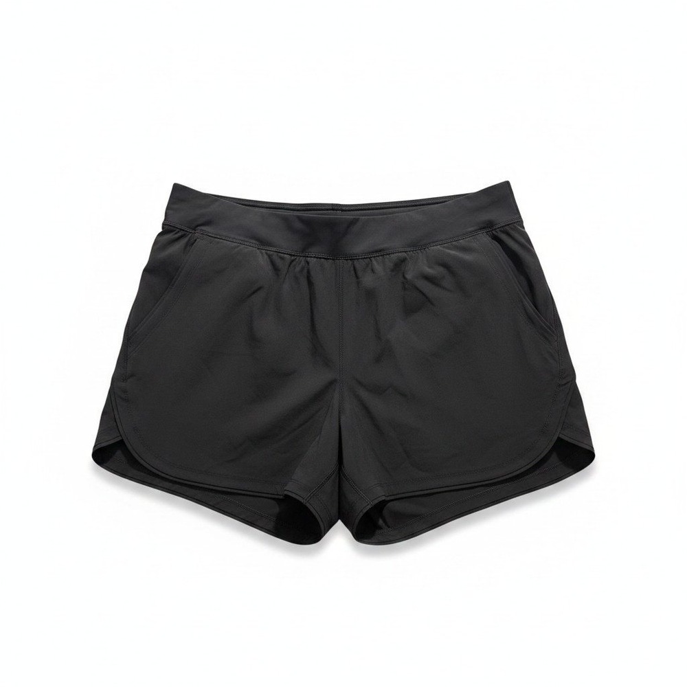 Lands End 16 Black Womens Athletic Shorts Casual Workout Running Gym Athleisure